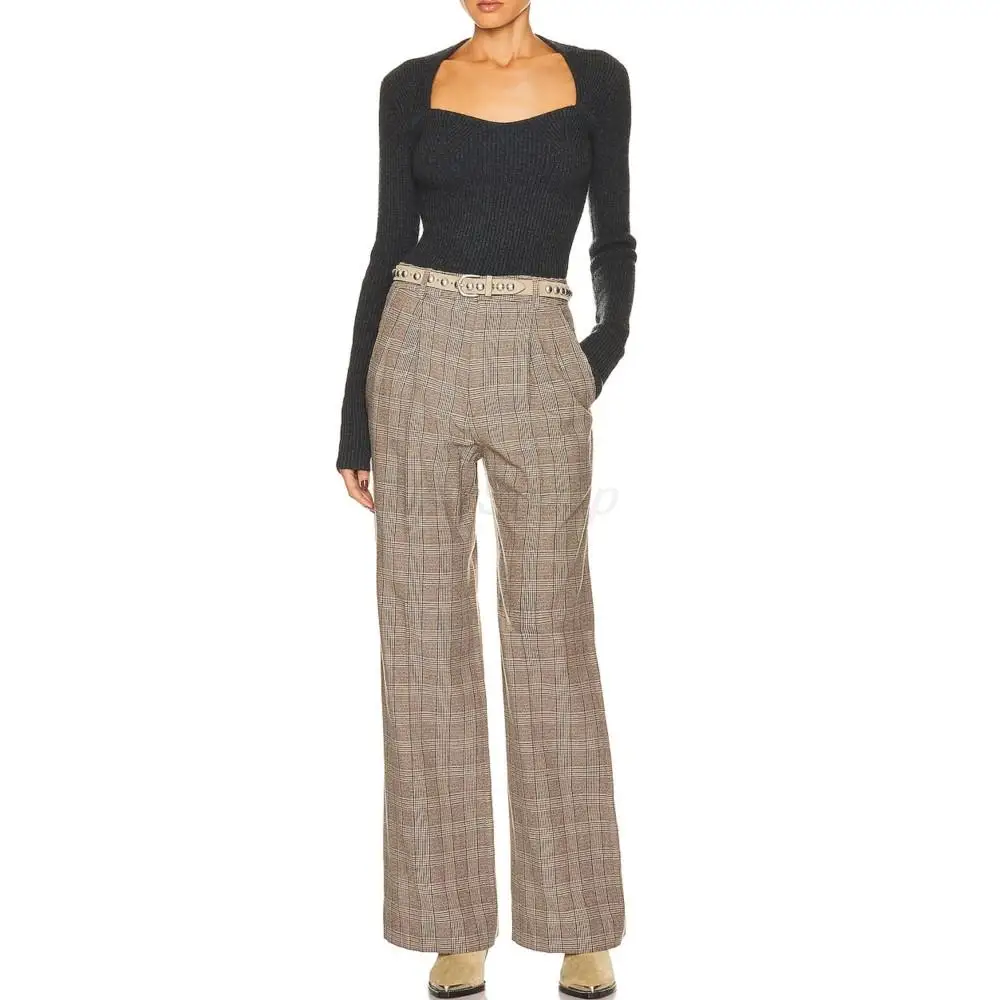 

Ladies Winter Knit Pure Color Pullover Long Sleeve Tight Wool Sweater Elegant Designer Wool Cashmere Tops Women 2022