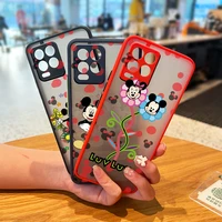 minnie mickey mouse for oppo realme narzo 50i 50a xt x7 gt neo2 c21y c3 8 8i 7 7i 6 5 pro frosted translucent phone case