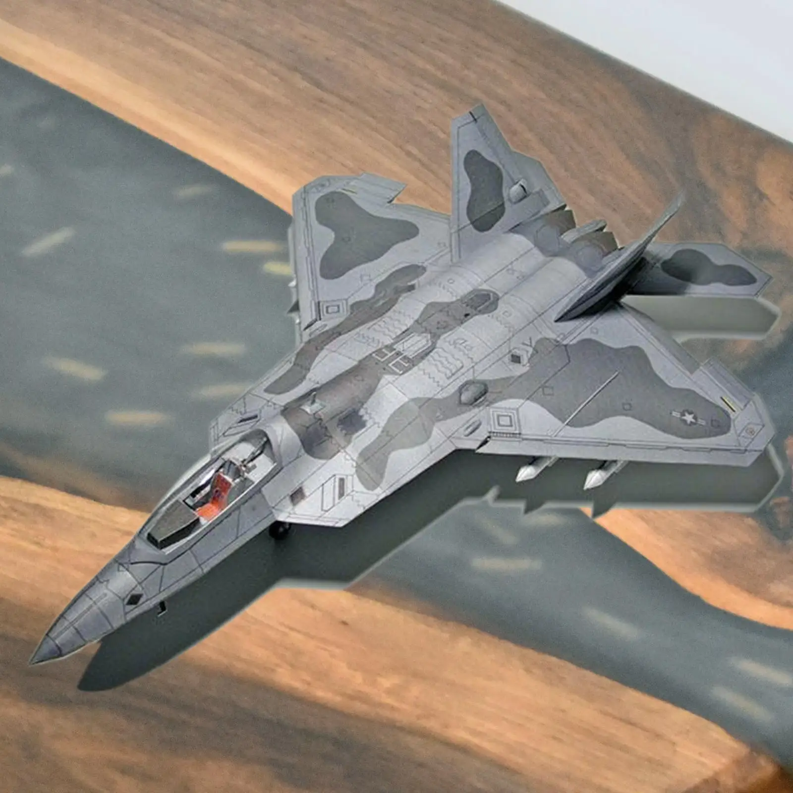 

1/33 3D F22 Fighter Assemble Paper Model Kit Building Blocks for Children