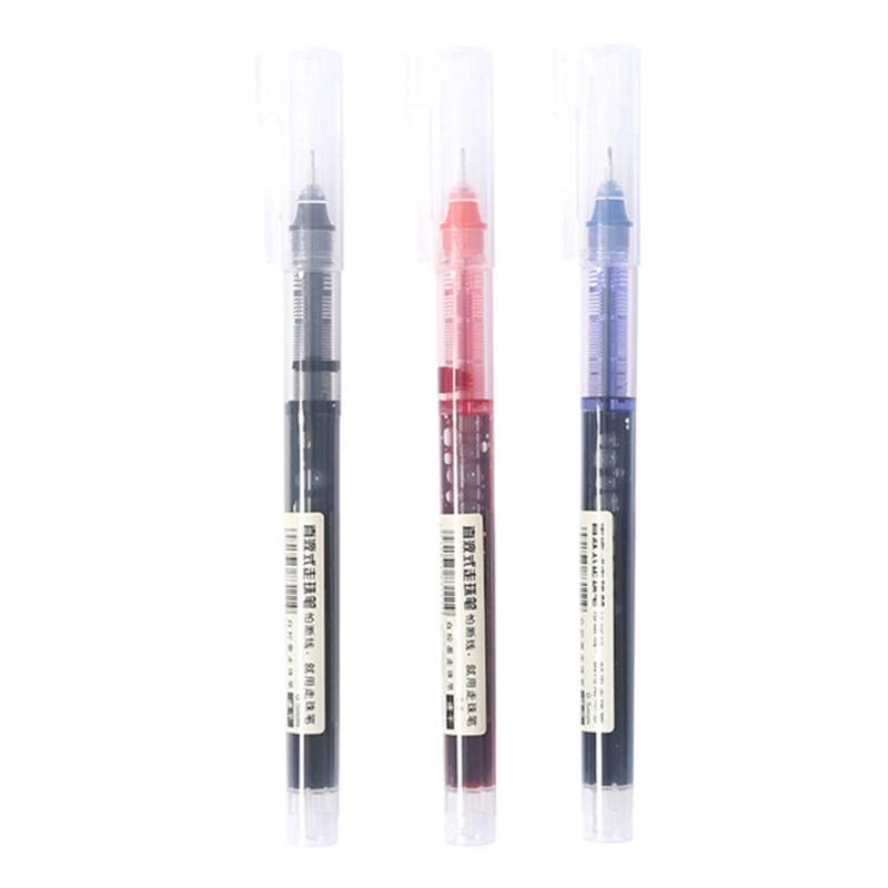 

G5AA Set of 10Pcs 0.5mm Rollerball Pen Black Blue Red Optional Gel Ink Pen Large Ink Volume Student Children Writing Supplies