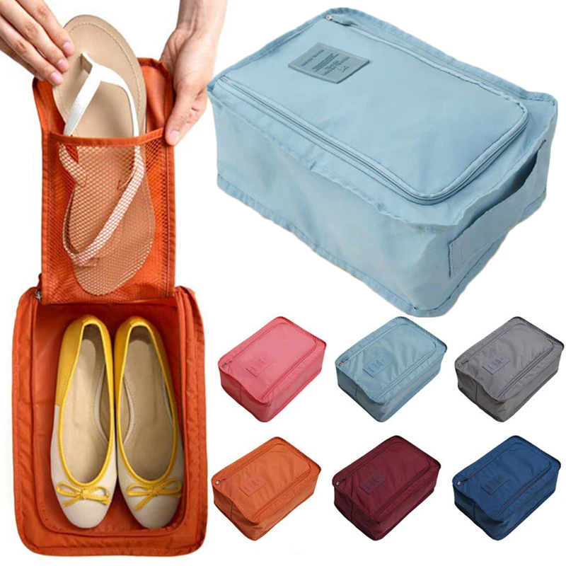 Multifunction Portable Shoe Bags Nylon folding Dustproof Storage Bag Shoes Clothes Organizer Travel Outdoor Storage Tote Case