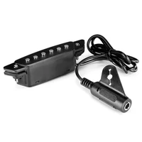 sh 85 black 6 hole soundhole pickup with active power strap end pin jack for acoustic guitar