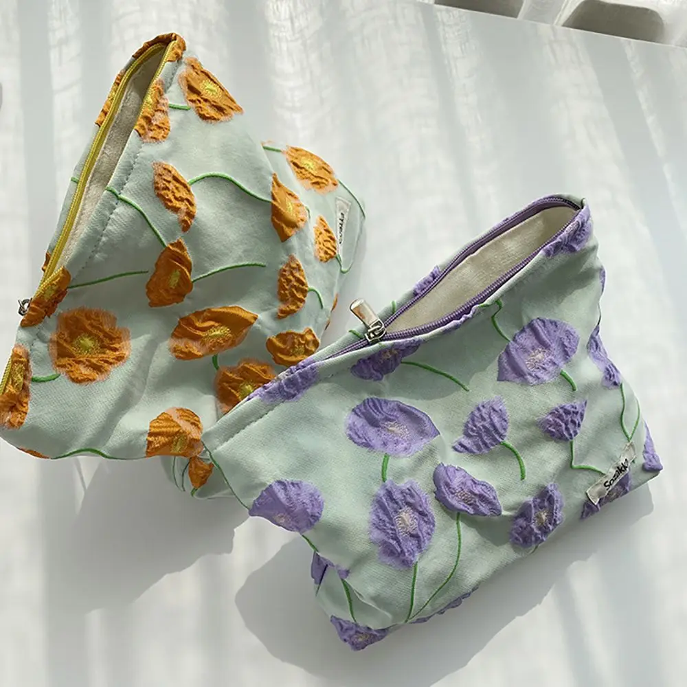 

Makeup Organizer Relief Make Up Storage Bags Toiletry Bag Makeup Case Flowers Cosmetic Bag Storage Bag Bath Storage