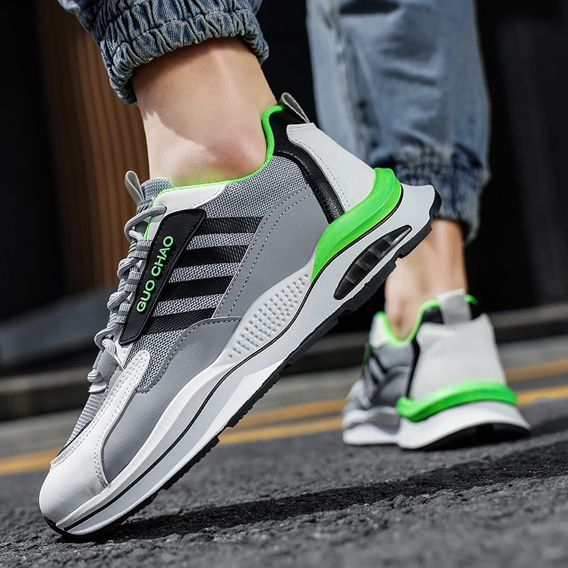 Spring Fashion Men Running Shoes Sneaker Mesh Breathable Walking Sports Shoes Men Platform Trainers Outdoor Jogging Sneakers Men
