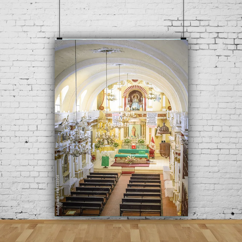 

Auditorium European Style Church Photography Backdrop Props Architecture Zagreb Cathedral Photo Studio Background JT-06