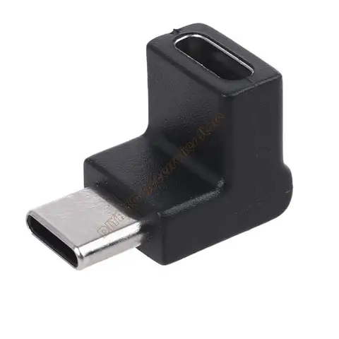 90 ° Правой угол USB 3.1 Тип C Мужчина-Самский конвертер Адаптер для N7YA