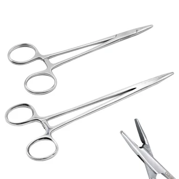 16cm/18cm Stainless Steel Veterinary Needle Holder Suturing Forceps Hemostatic Pliers Livestock Pet Animal Surgical Tools 1