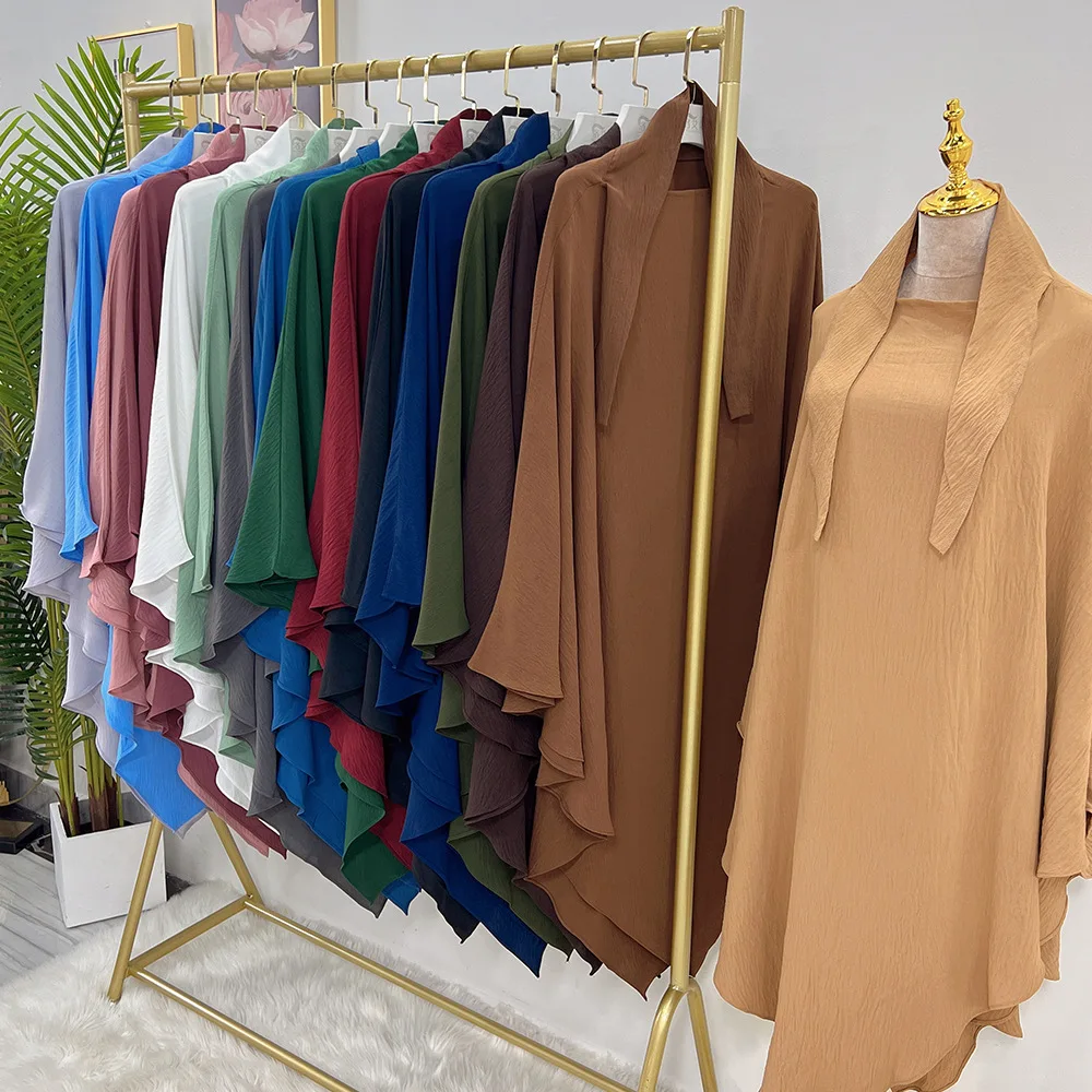 

Ramadan Islamic Khimar Women Muslim Long Hijab Scarf Overhead Prayer Garment Hijabs Arab Tops Headscarf Nikab Niqab Burqa Jilbab