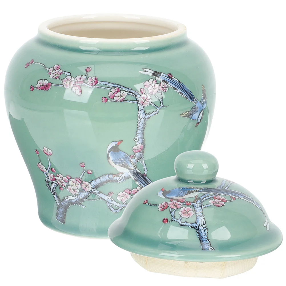 

Tea Jar Canister Storage Ceramic Sugar Loose Jars Coffee Bean Seal Container Lid Tin Bucket Airtight Porcelain Pet Cookie