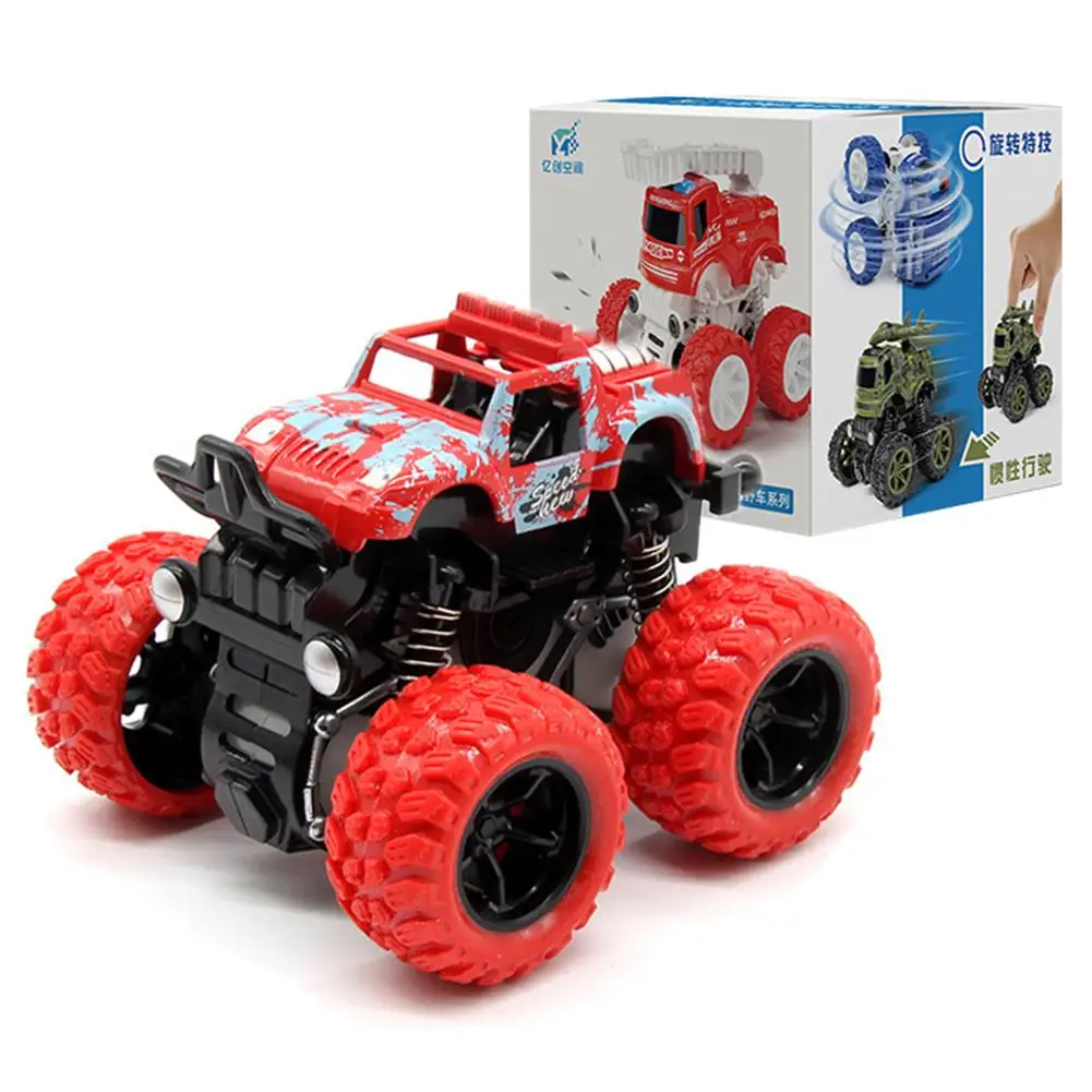 

360° Rotating Stunt Off-road Cars 4 Wheel Inertia Drive Crash Shock Resistant Toy Cars For 3-6 Years Old Boys Girls