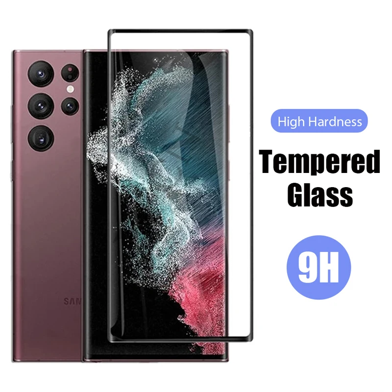 

Full Curved For Galaxy S22 Ultra 5G Phone Cases Screen Protector For Samsung S 22 S21 Ultra Tempered Film S22Ultra Glass Cover