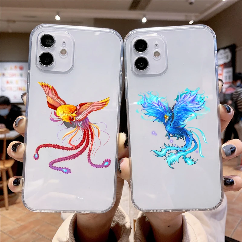 

Мягкий силиконовый чехол с мультяшным драконом Фениксом для Iphone 14 13 8 7 Plus SE 2020 11 11pro Max XR X XS MAX, прозрачный чехол для телефона