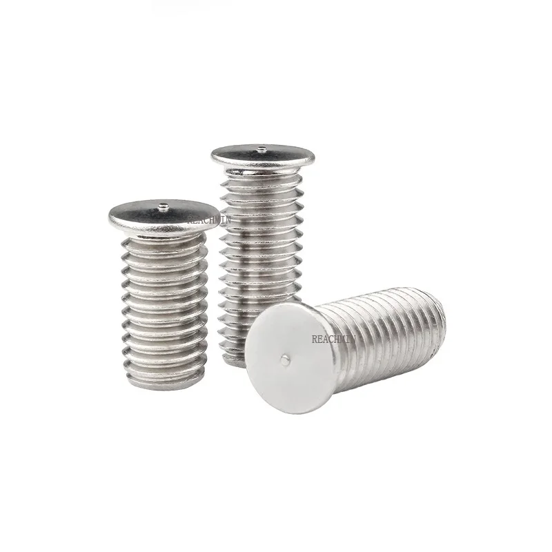 

100PCS/Lot 304 Stainless Steel M5*6/8/10/12/14/16/20/25/30/35/40 Welding Bolt Spot Welding CD Stud Screw Welding Bolts