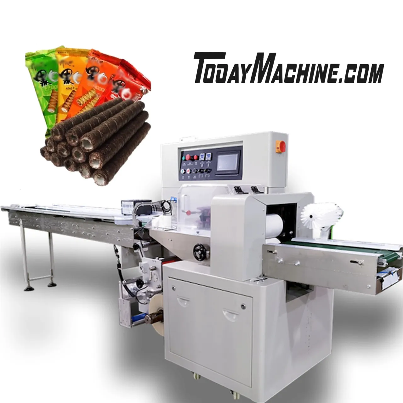 Автоматическая горизонтальная машина для упаковки подушек печенья и хлеба с