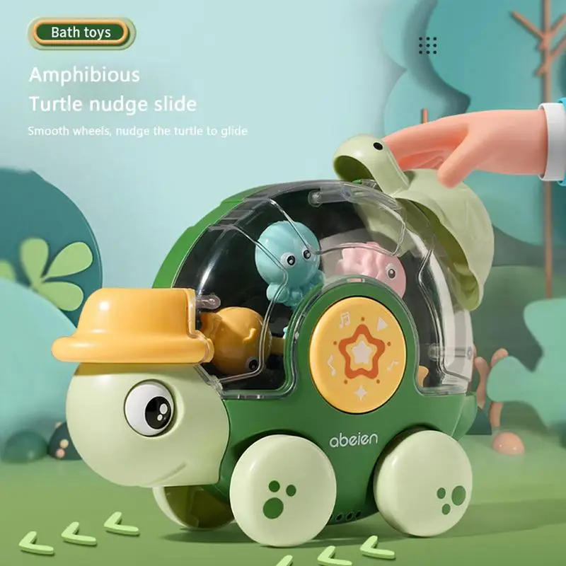 

Animal Tortoise Cute Cartoon Classic Baby Water Toy Infant Swim infantil With Sound Kids Beach Bath Toys Simulated waterwheel