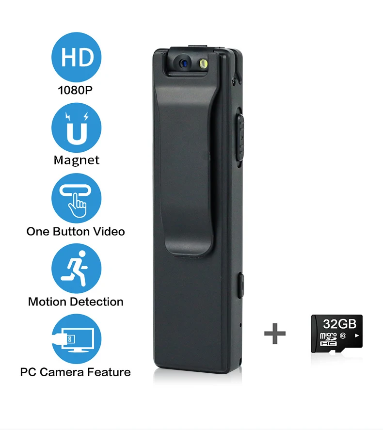 

Z3 Mini Digital Camera HD Flashlight Micro Cam Magnetic Body Camera Motion Detection Snapshot Loop Recording Camcorder