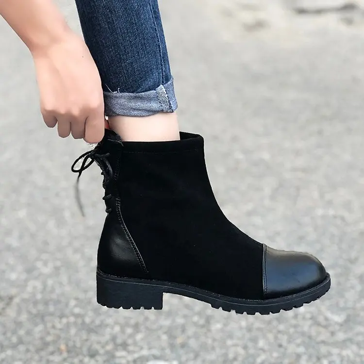 

Высококачественные мягкие кожаные универсальные тонкие и удобные сапоги женские Новинка Осень-зима 2021 короткие сапоги в британском стиле ...