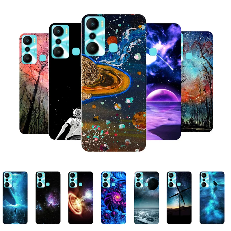 

for Infinix Hot 20i Case X665C Planet Pattern Silicone Phone Cases for Infinix Hot 20i X665e 20 i Hot20i Soft Back Cover