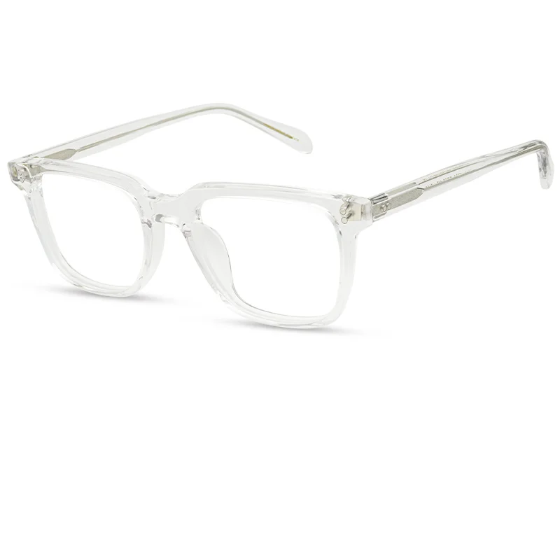 

Винтажные классические женские и мужские прозрачные красочные ацетатные квадратные оправы с защитой от синего света