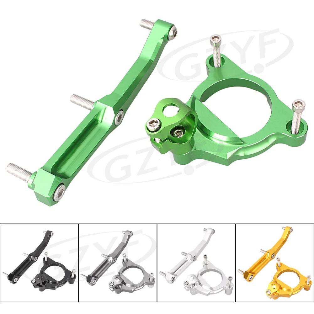 

CNC Steering Damper Stabilizer Bracket Mounting Holder Set For Kawasaki Z800 2013 2014 2015 Aluminum Anodized Surface, 5 Colors