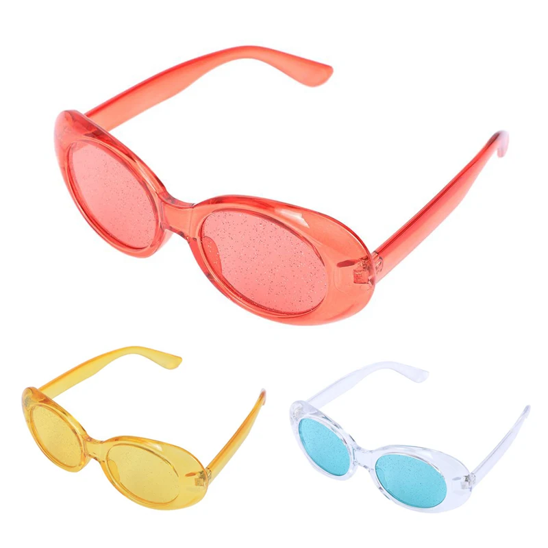 

Sunglasses Women Vintage Oval Glasses Glitter Lenses Eyewear For Men Candy Sunglass S8013