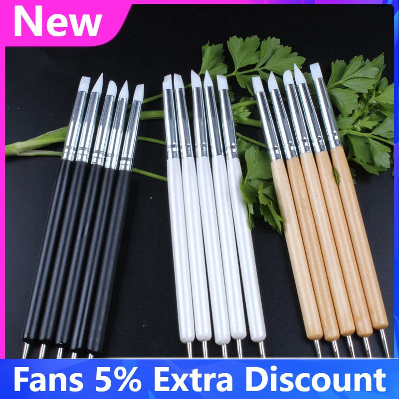 

Мода, новинка, 6 цветов, 5 шт./компл., из нержавеющей стали, две головки, скульптурные, полимерные и мягкие искусственные, силиконовое моделиро...