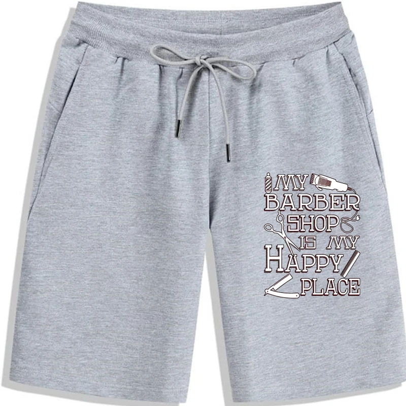 

2018 New Summer Cool Shorts My barber shop is my happy place Cotton shorts for men