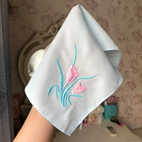 jiangnan water town ancient style silk small gift embroidered handkerchief chiffon embroidered handkerchief