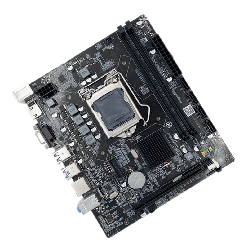 

H110 Computer Motherboard LGA1151 Supports Core I3 I5 I7 Series CPU Supports DDR4 Memory with SATA Cable+Switch Cable