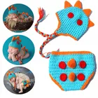 2 шт.компл. новорожденных Подставки для фотографий или динозавра; Капюшон в виде костюм Одежда для маленьких мальчиков и девочек аксессуары для фотосъемки