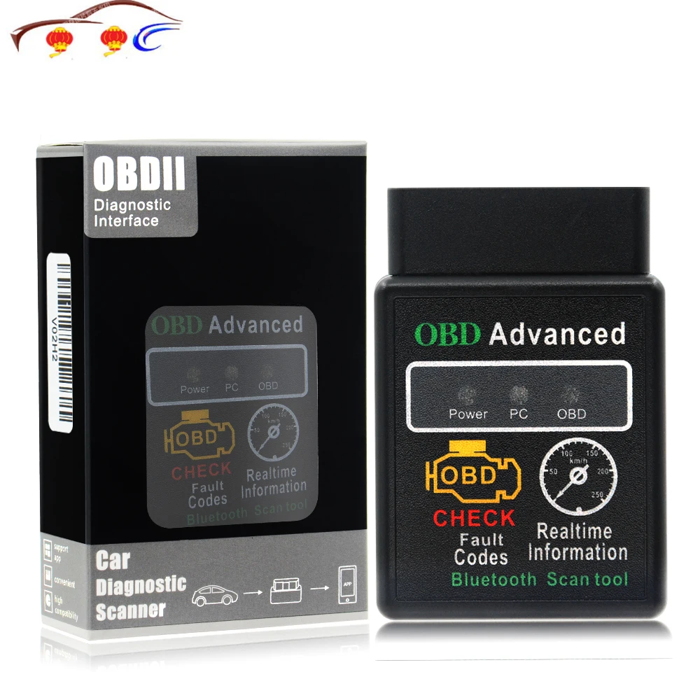 HHobd чип 25k80 версия 1 5 ELM327 HH OBD Расширенный OBDII OBD2 Bluetooth мини беспроводной конвертер