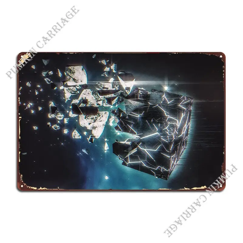 

Изгиб куб 16 металлических знаков Забавный дизайн настенный Декор создание стены Жестяная Табличка с надписью постер