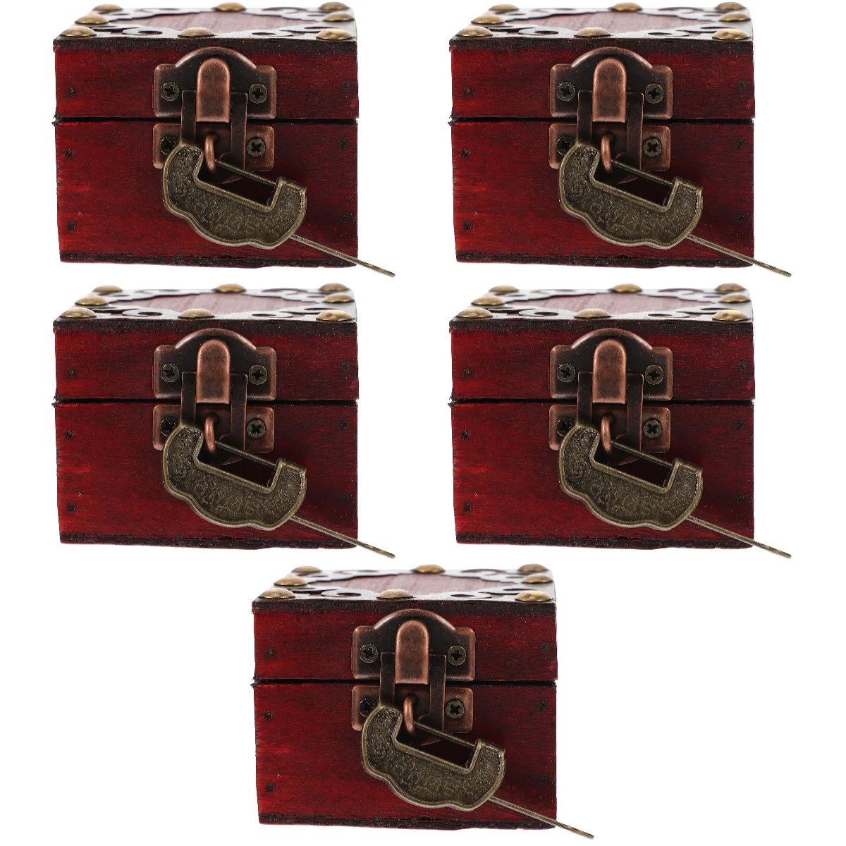 

5x Premium Lock Design Multi-function Creative Keepsake Box Container Storage Box for Dresser Bedroom