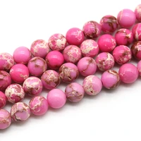 natural stone second generation pink sea sediment turquoises imperial jaspers beads 8mm beads for jewelry making fit diy