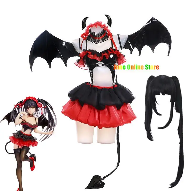 

Anime DATE A LIVE Tokisaki Kurumi Cosplay Costumes Women Sexy Lingerie Party Suit Halloween Carnival Outfit Custom Made