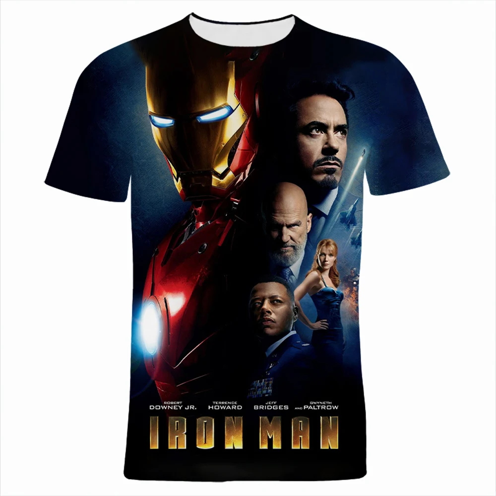 Новинка 2022 летние футболки Marvel Железный человек для мужчин и женщин модная