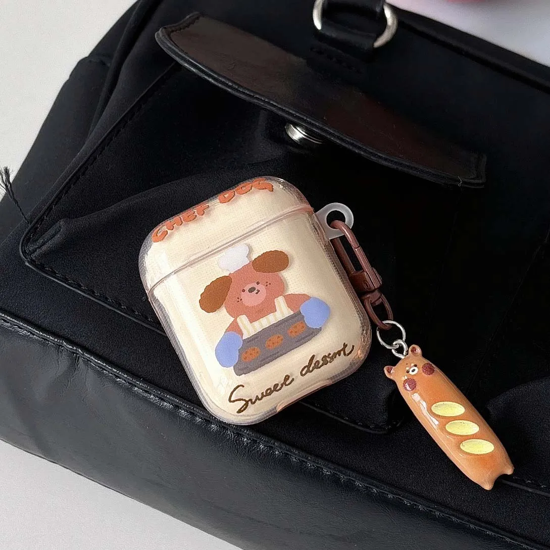 Чехол для наушников с мультяшной собакой imd apple airpods 4 pro 2 3 1 беспроводная