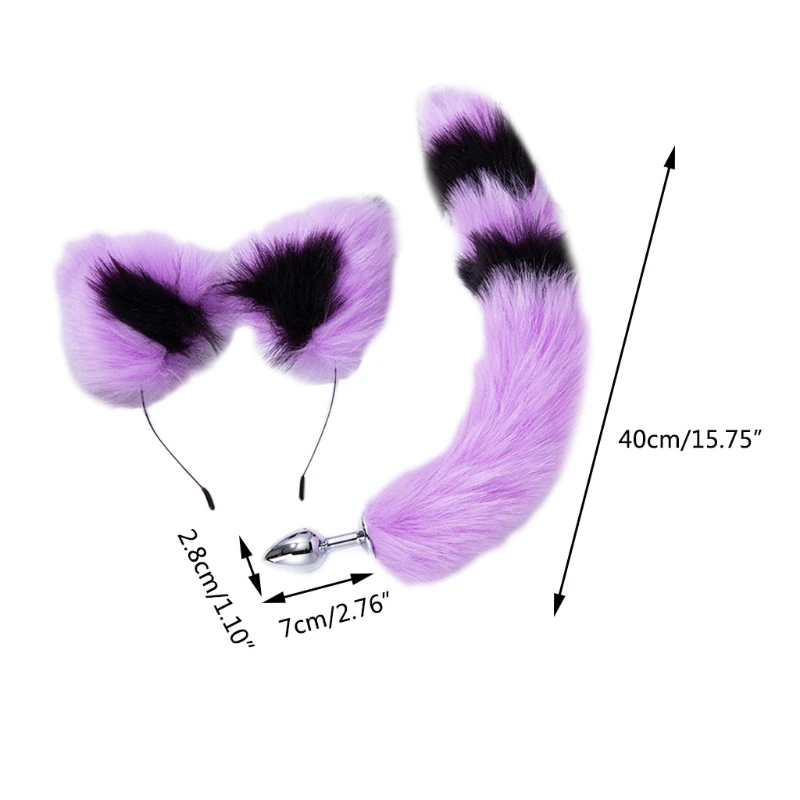 БДСМ-игра для взрослых мягкий хвост с животными металлическая Анальная пробка