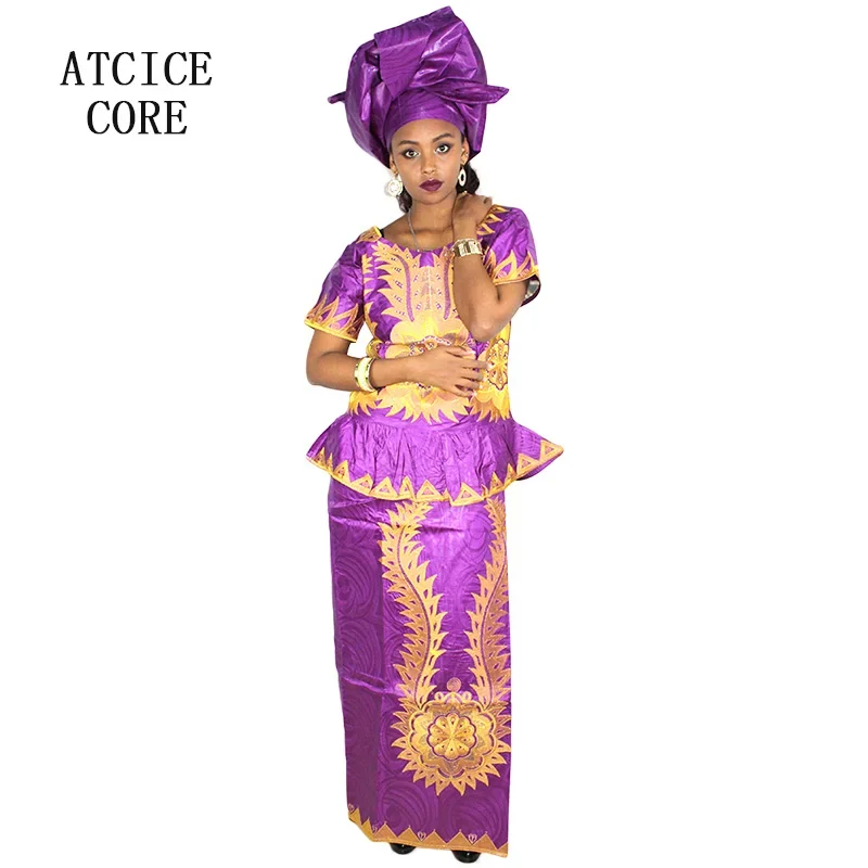 Африканское платье с вышивкой Bazin дизайнерские африканские платья для женщин