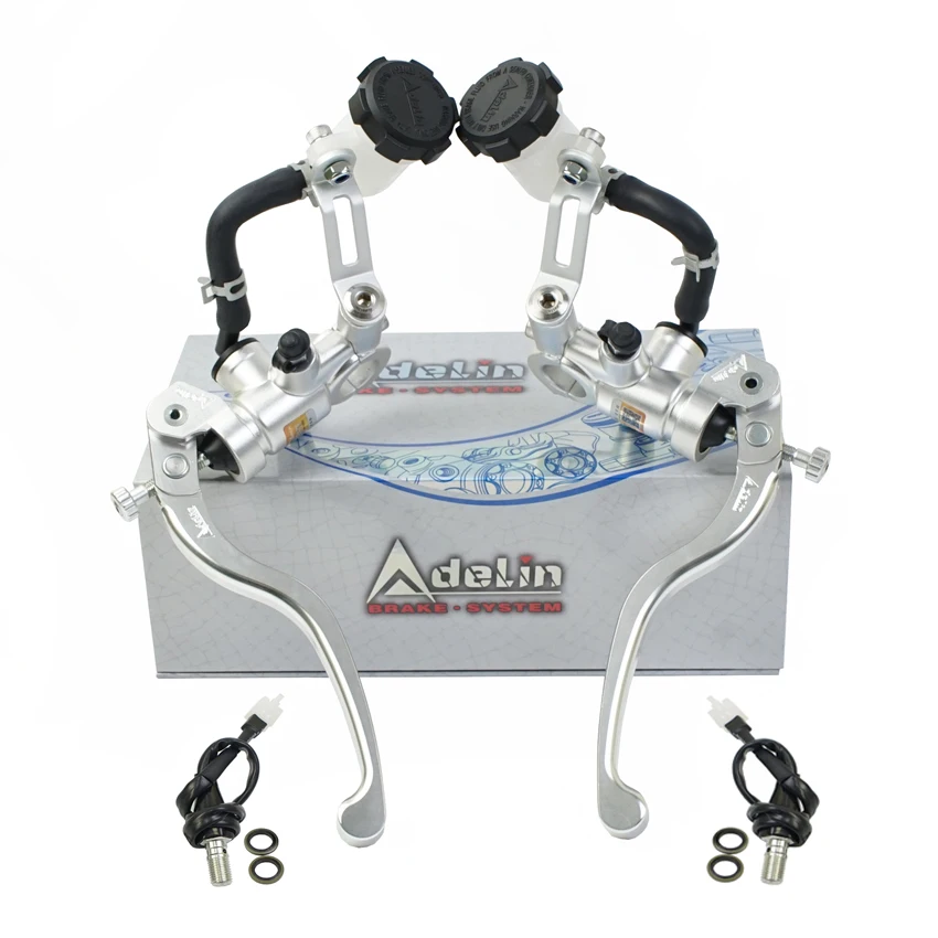 

Adelin PX1 Motorcycle E-bike Master Cylinder Hydraulic Brake Clutch Lever Universal 22mm Piston 14 15 16 17.5 19 Piston