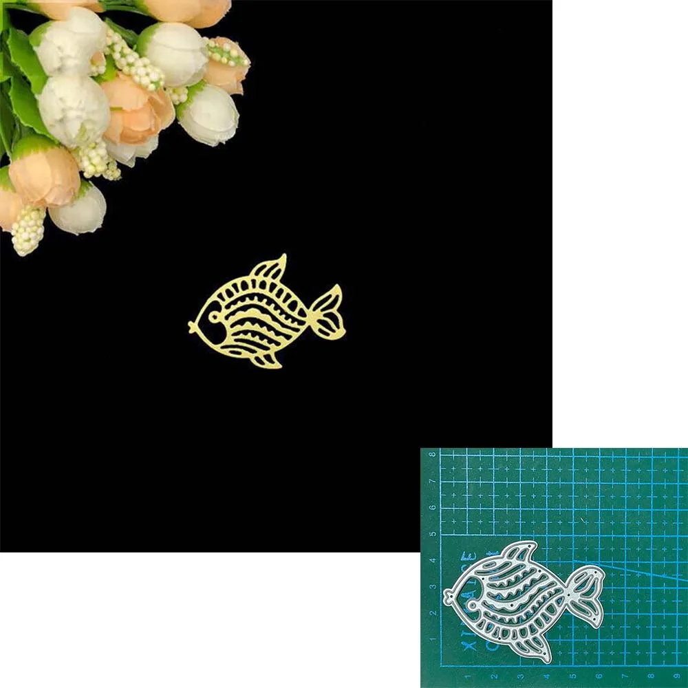 

Fishes Metal Cutting Dies Stencils for DIY Scrapbooking/photo Album Decorative Blade Punch Embossing Stencils