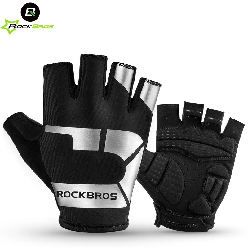 

Велосипедные Нескользящие перчатки ROCKBROS, амортизирующие дышащие удобные спортивные перчатки с модным принтом