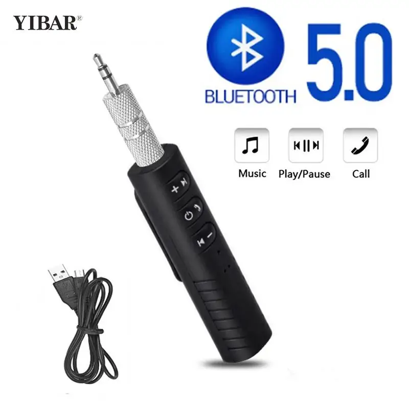 

Wireless Bluetooth 5.0 Receiver Transmitter Adapter 3.5mm Jack For Car Music Audio Aux Headphone Reciever Handsfree
