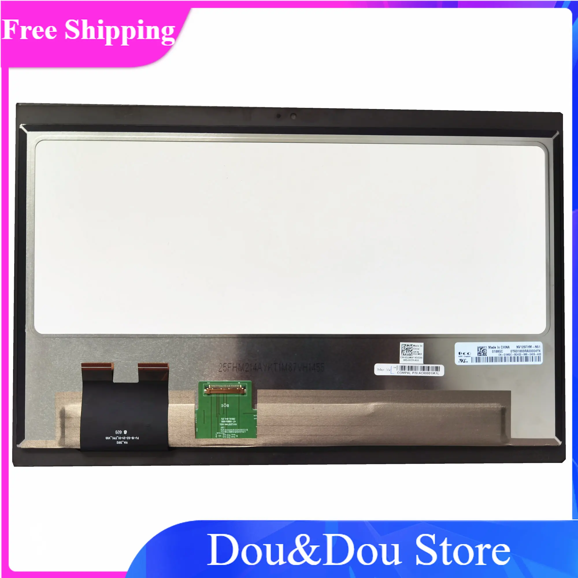 

NV125FHM-N51 12.5 IPS For Dell Latitude 7280 E7280 7290 E7290 DP/N: 0G5M0F With No Frame LCD LED Touch Screen Digitizer Assembly