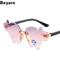 boyarn new cute childrens mirror cartoon hippo childrens sunglasses mens and womens treasure personality fashion wear framel