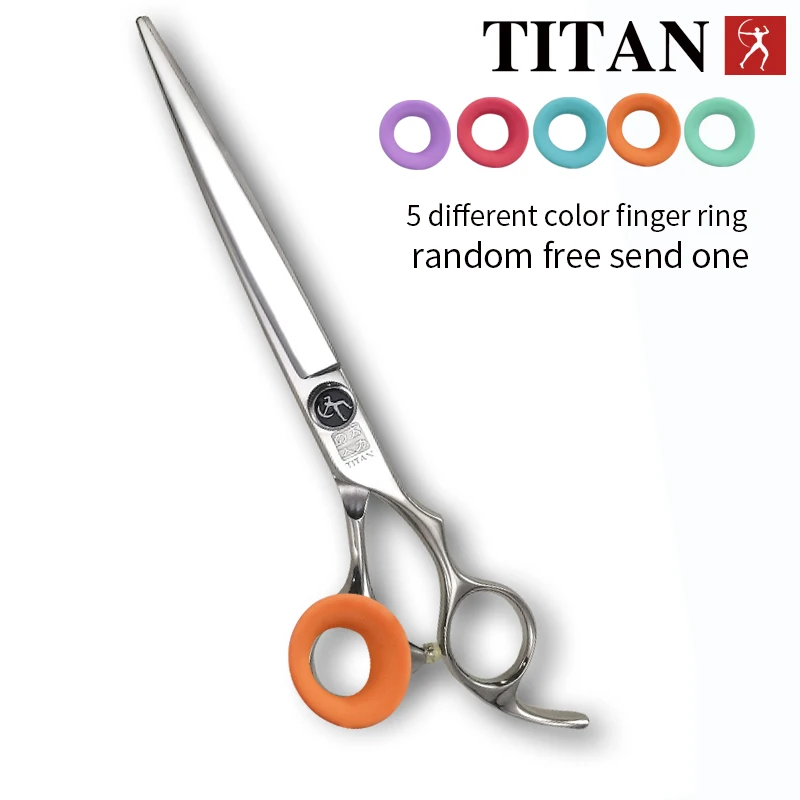 Фото Titan высокое качество sus440c японские стальные филировочные ножницы 7 дюймов, 7,5 дюймов 8 дюймов 8,5 дюймов ножницы для ухода за собаками и кошками №1