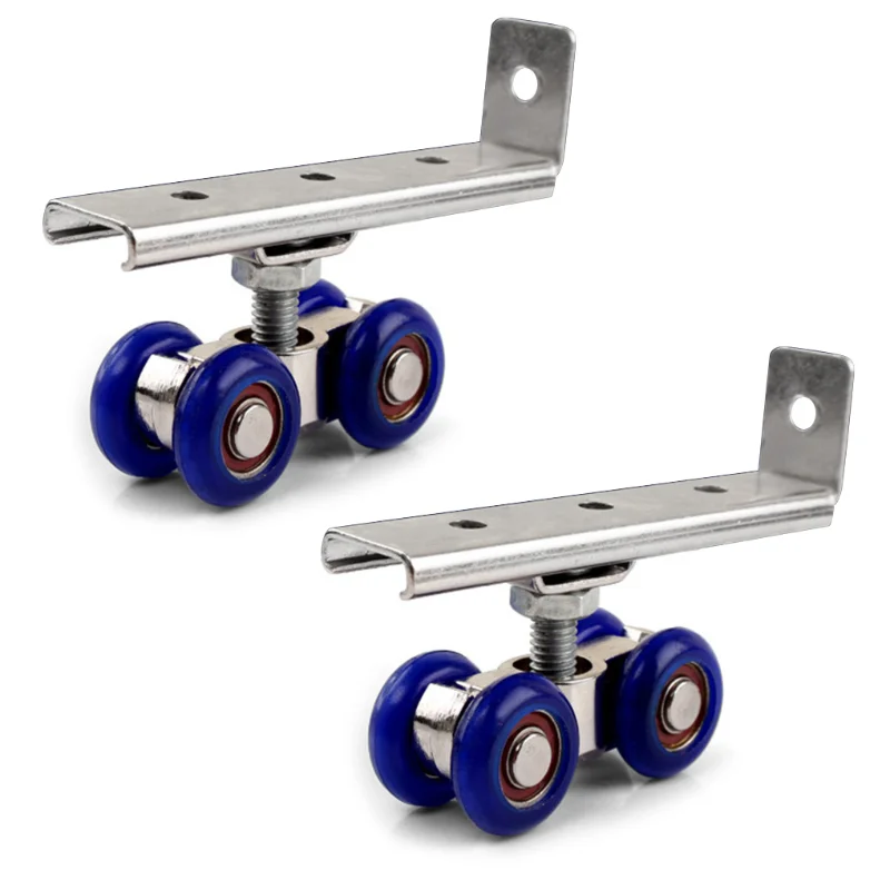 

2pcs/Set Sliding Door Pulley Roller Hardware Slide Doors 4/8 Wheels Home Room Wood Door Hanging Wheels Rail Track Pulley