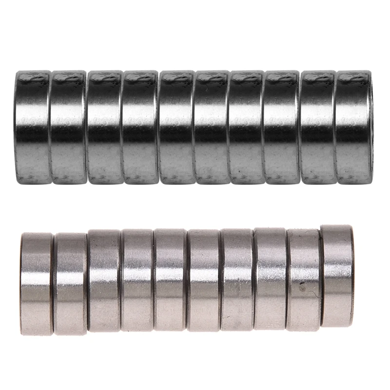 

10Pcs Miniature Rubber Sealed Metal Shielded Metric Radial Ball Bearing Model: 607ZZ 7 X 19 X 6MM & 10Pcs Ball Bearing Deep Groo
