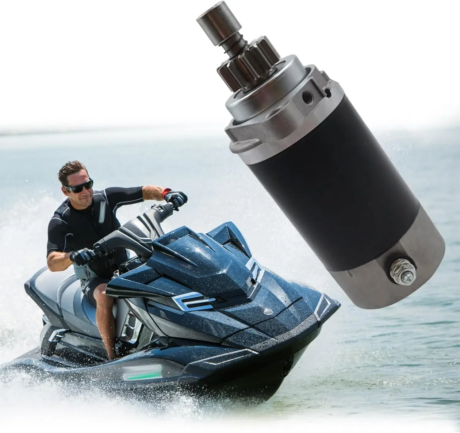 6J4-81800-01-00 6F5-81800-11 Стартер 6J4-81800-00 Совместим с подвесным двигателем Yamaha Marine Engine 25HP 30HP