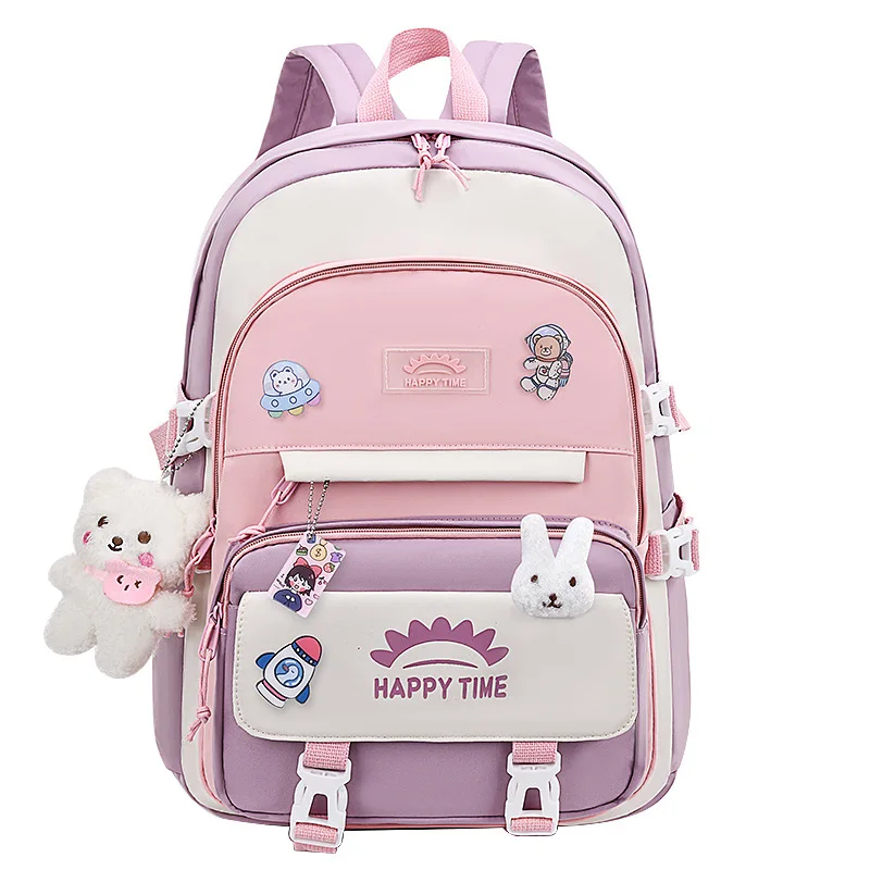 

Школьные ранцы для девочек-подростков, милый студенческий мультяшный рюкзак, Женский нейлоновый корейский рюкзак для кампуса